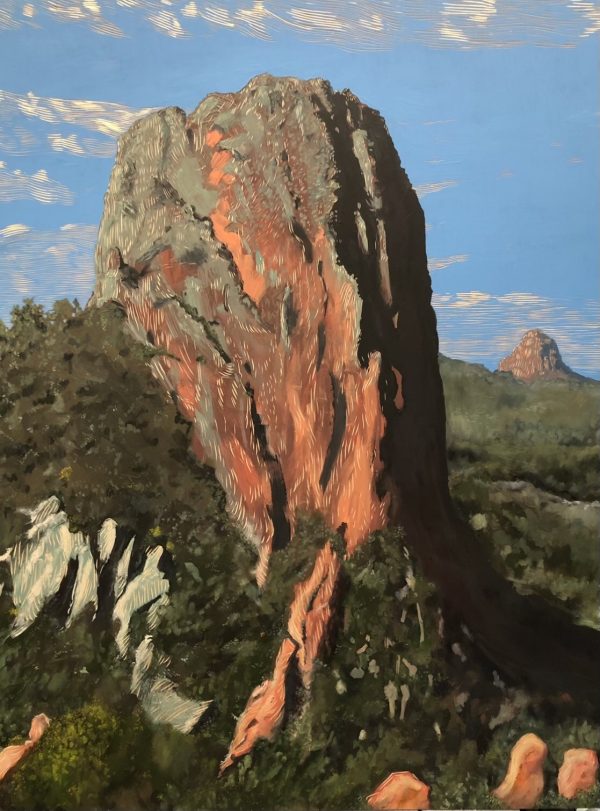 Crater Bluff and Tonduran Spire seen from Lugh's Throne